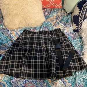 black and white skirt